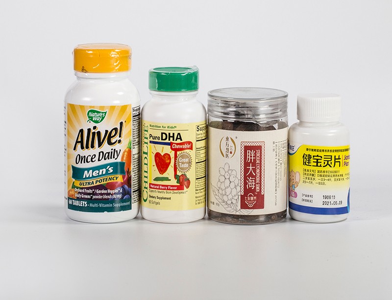 防水印刷健康瓶标签包装